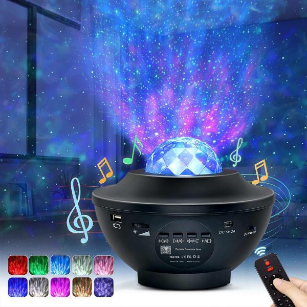 Galaxy Projector – Romantic Starry Sky Night Projection Lamp with Remote Control – Perfect Gift for Kids - Bluetooth & USB Music Player
