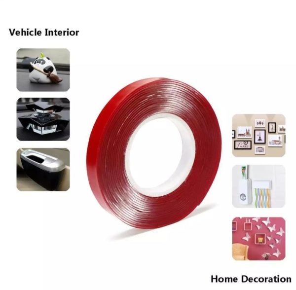 Heavy-Duty Double-Sided Transparent Tape – Strong , Removable (10mm x 10m)