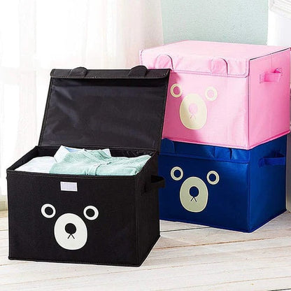 Panda Design Foldable Storage Box - For Clothes, Quilts, Toys, Wardrobe, etc. (Random Colors)