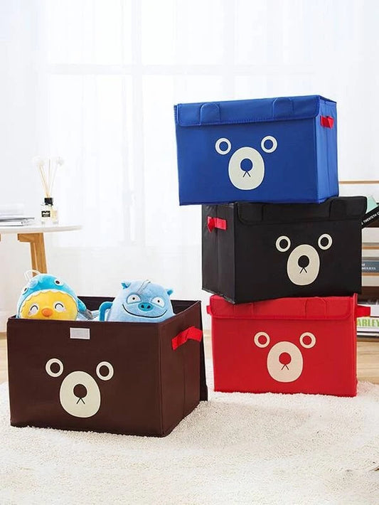 Panda Design Foldable Storage Box - For Clothes, Quilts, Toys, Wardrobe, etc. (Random Colors)
