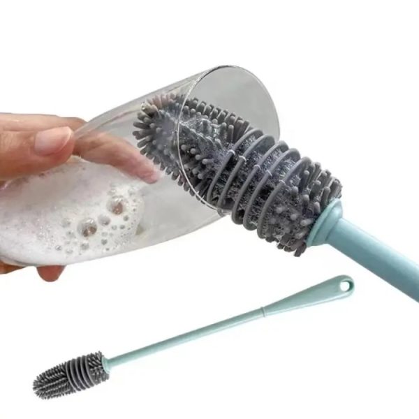 Cleaning Brush for Baby Feeder, Mug, Glass, Bottles, etc. – Durable, Flexible, and Easy to Use (Random Color)