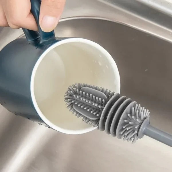 Cleaning Brush for Baby Feeder, Mug, Glass, Bottles, etc. – Durable, Flexible, and Easy to Use (Random Color)