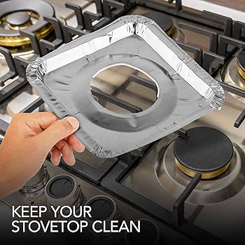 Reusable Aluminum Stove Top Covers, Burner Protectors for Easy Cleaning (Pack of 10) – High-Temperature Resistant