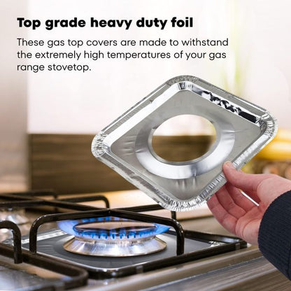 Reusable Aluminum Stove Top Covers, Burner Protectors for Easy Cleaning (Pack of 10) – High-Temperature Resistant