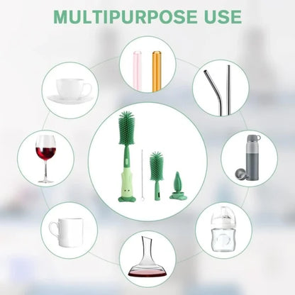 Baby Bottle Cleaning Brush Set (3-in-1) – Safe, Gentle & Travel-Friendly! 🍼✨