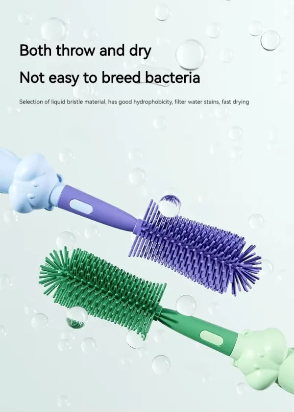 Baby Bottle Cleaning Brush Set (3-in-1) – Safe, Gentle & Travel-Friendly! 🍼✨