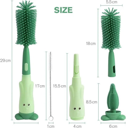 Baby Bottle Cleaning Brush Set (3-in-1) – Safe, Gentle & Travel-Friendly! 🍼✨