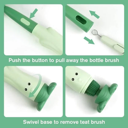Baby Bottle Cleaning Brush Set (3-in-1) – Safe, Gentle & Travel-Friendly! 🍼✨