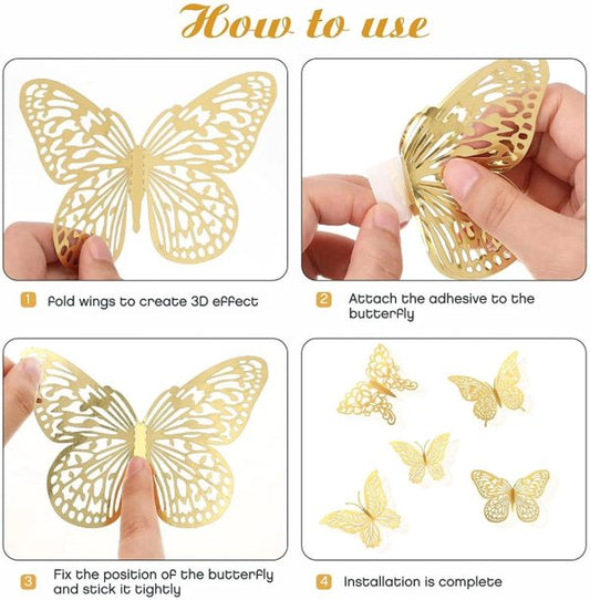 3D Butterfly Wall Stickers – Décor for Home & Kids' Room