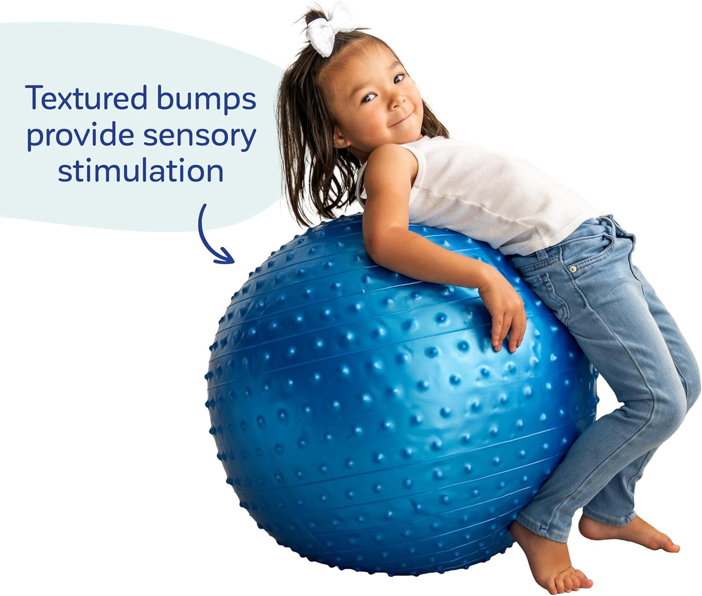 Sensory Therapy Ball for Fitness, Exercise, Fun & Play - Textured, Colorful & Bouncy!