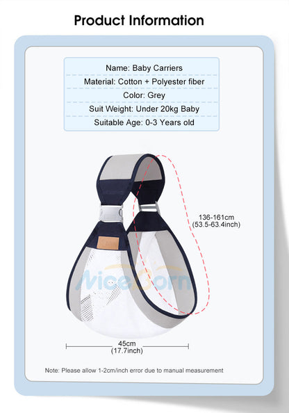 Beautiful Baby Carrier – Soft, Breathable & Comfortable for Newborns & Toddlers (0-3 Years)