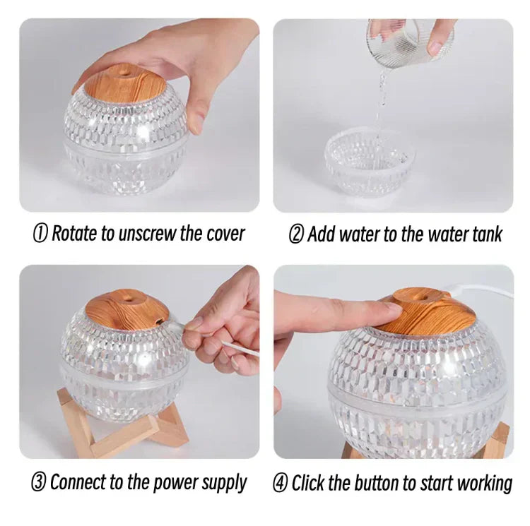 Crystal Ball Air Humidifier Lamp