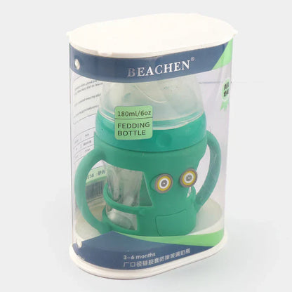 Glass Feeder - Beautiful Cartoon Design, Durable - 180ml