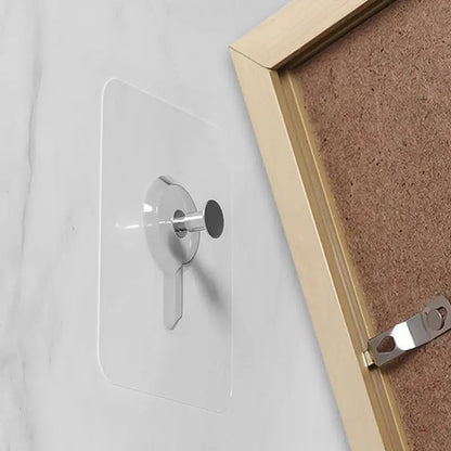 Magic Hooks for Home, Décor, Office, Washroom - Strong & Transparent (Nail)