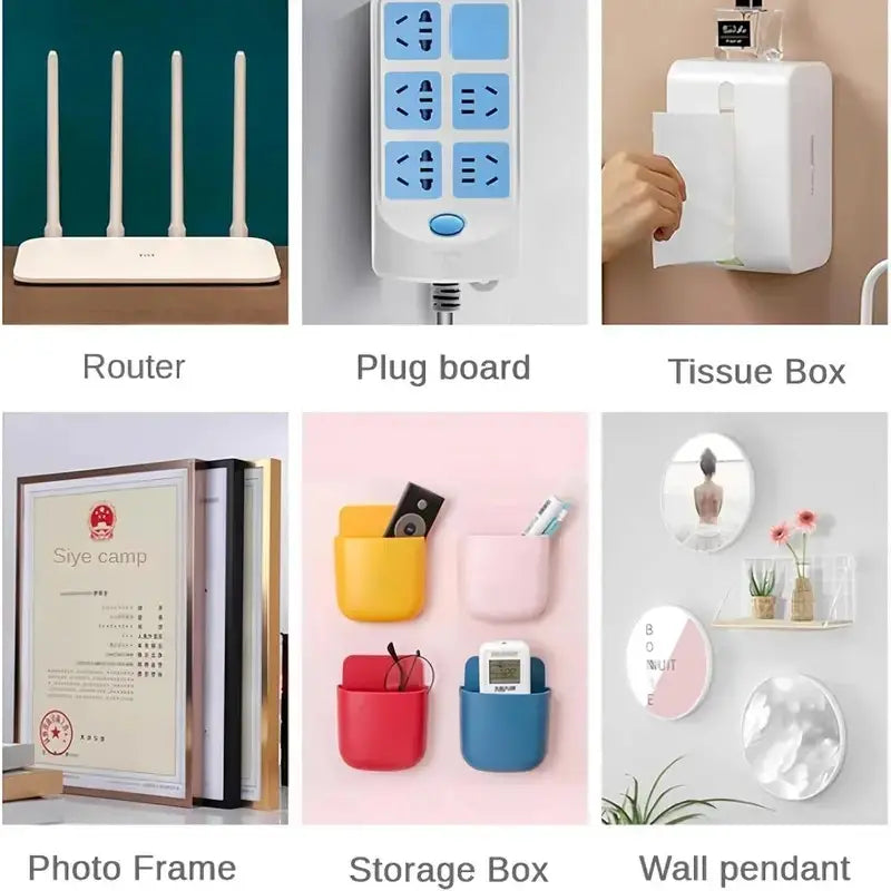 Strong Magic Hooks for Home, Décor, Kitchen, Washroom, Office, etc., Self-Adhesive (Pair Hooks - Pack of 10 Pairs, 20 Hooks)