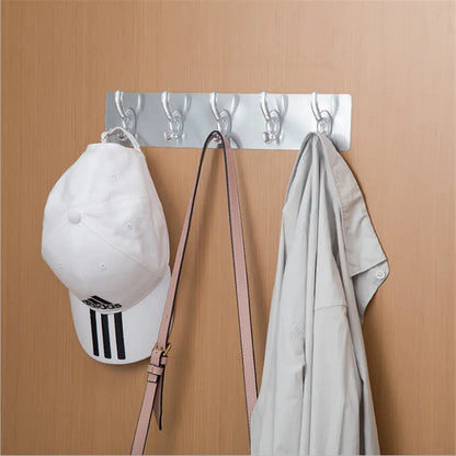 6-in-1 Strong Magic Hanger for Home, Kitchen, Washroom, Office - Transparent, Self-Adhesive, & Removable (Buy 1, Get 1 Free)