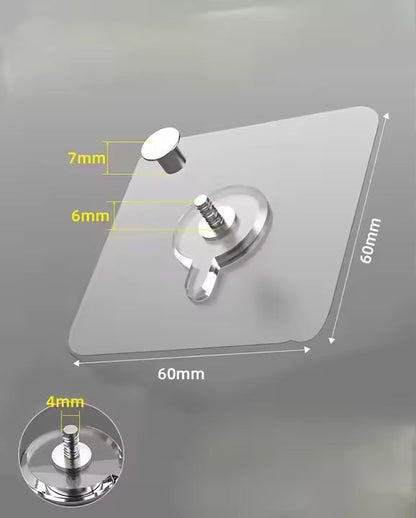 Magic Hooks for Home, Décor, Office, Washroom - Strong & Transparent (Nail)