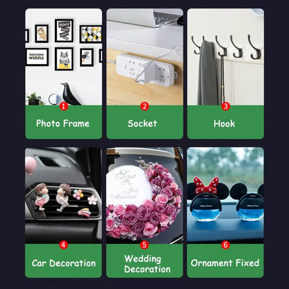 Strong Transparent Magic Stickers for Home, Kitchen, Washroom, Office, School (Double Adhesive, Both Sides)