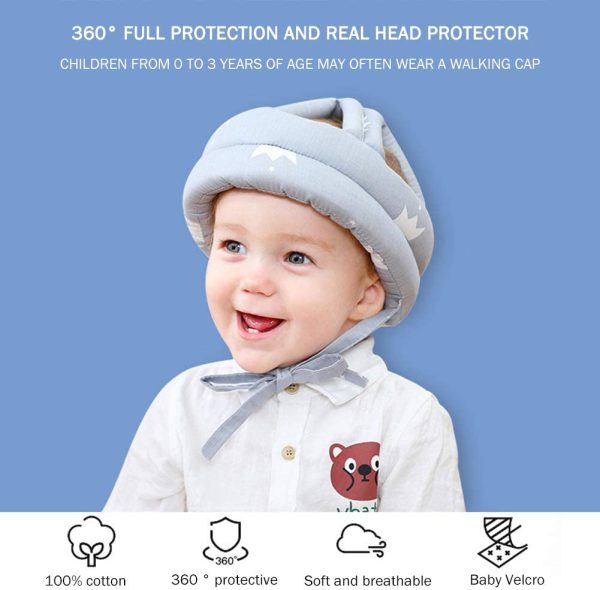 Baby Safety Helmet – Adjustable, Soft, Lightweight & Shock-Absorbing - for Crawling & Walking Babies & Toddlers
