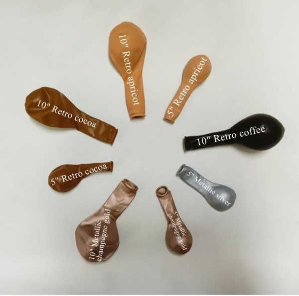 Balloon Garland Kit for Birthdays, Baby Showers, Weddings & More! (155 Balloons; Various Sizes - Coffee Brown Theme)