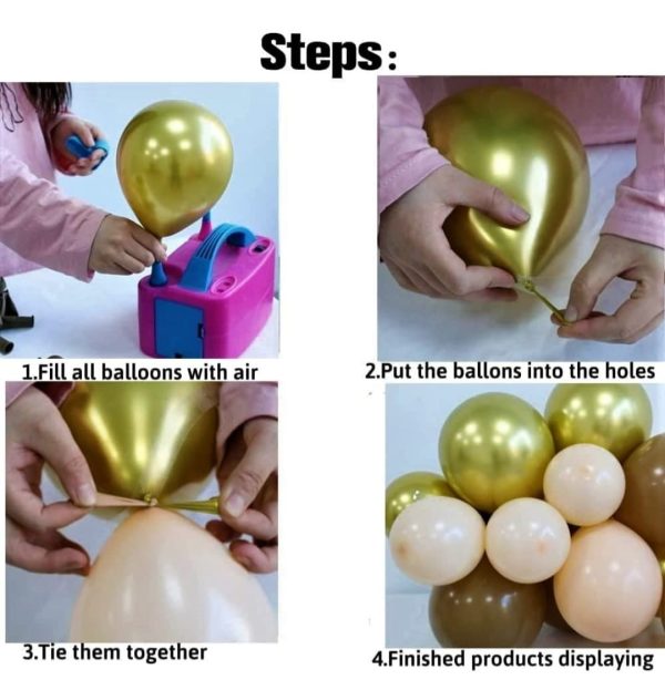 Balloon Garland Kit for Birthdays, Baby Showers, Weddings & More! (155 Balloons; Various Sizes - Coffee Brown Theme)