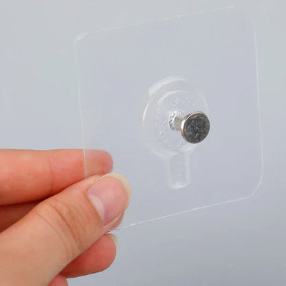 Magic Hooks for Home, Décor, Office, Washroom - Strong & Transparent (Nail)