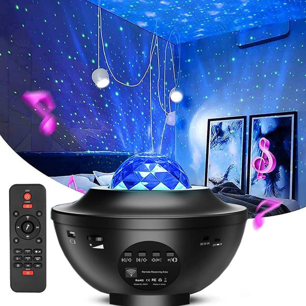 Galaxy Projector – Romantic Starry Sky Night Projection Lamp with Remote Control – Perfect Gift for Kids - Bluetooth & USB Music Player