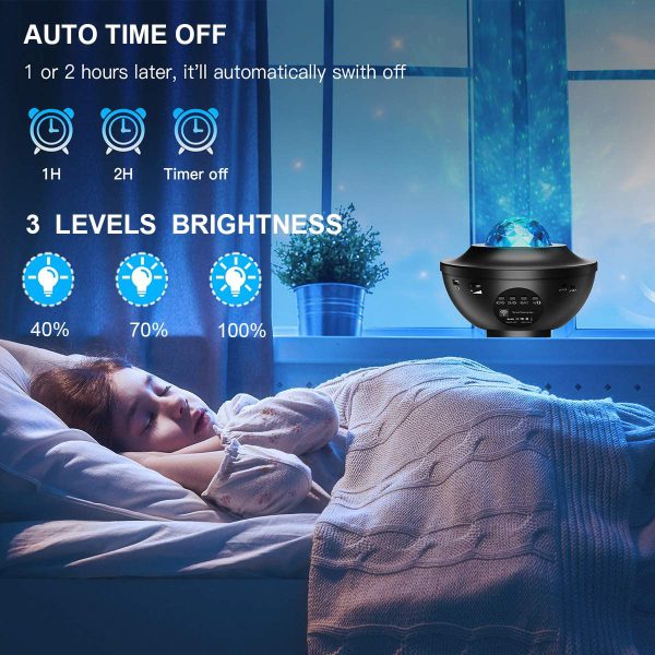 Galaxy Projector – Romantic Starry Sky Night Projection Lamp with Remote Control – Perfect Gift for Kids - Bluetooth & USB Music Player