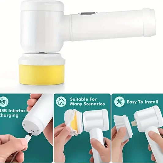 Magic Cleaning Brush for Kitchen, Bath, House Items - Professional, Wireless, Rechargeable