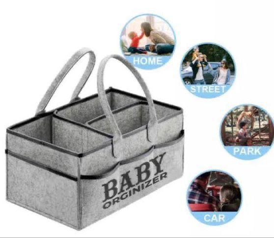 Foldable Storage Organizer for Baby – Basket for All Baby Needs (Clothes, Diapers, Feeder, Lotion, Shoes, etc.)