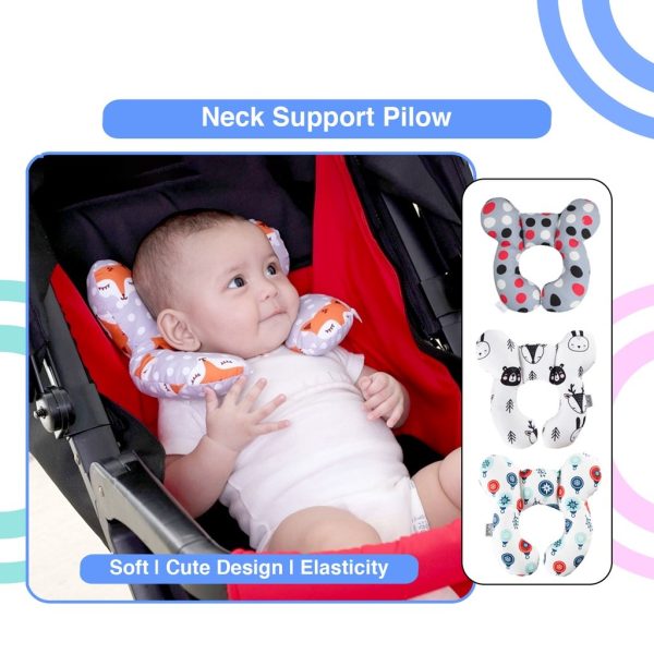 Baby Head & Neck Support Pillow - Protective Travel Pillow for Newborns and Kids