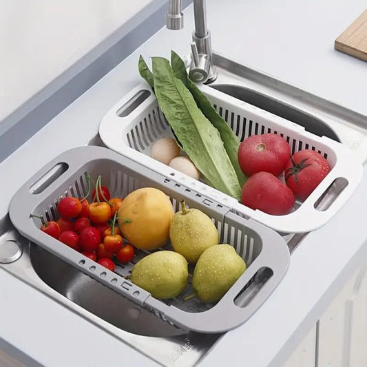 Multi-Function Kitchen Dish Drainer and Drying Rack – Sink Basket for Washing Vegetables, Fruits, Bowls, Utensils, etc.