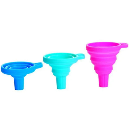 (Set of 3) Silicon Cones/ Funnels for Kitchen Oil, Ghee, other Liquids