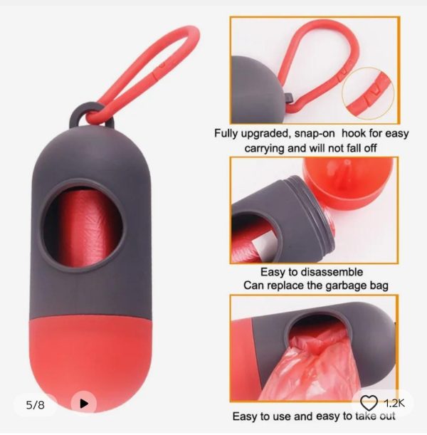 Portable Diaper Bag Dispenser – Durable, Odor-Control Design with Baby Powder - Scented Bags (Random Color)